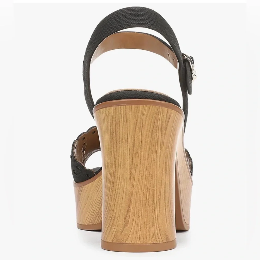 NWT Naturalizer Women's Kira Chunky Heeled Sandals, Black, Size 8.5